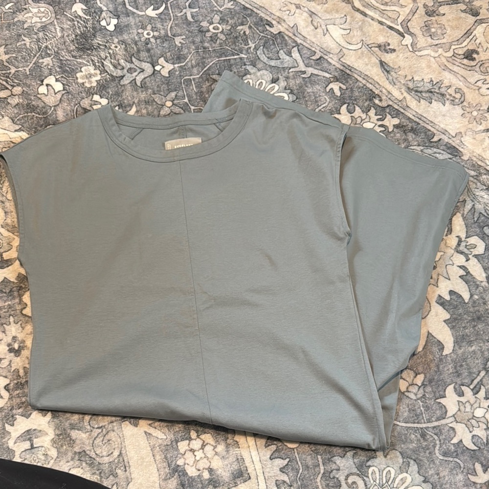 Everlane Blue Grey Tank Shirt Dress